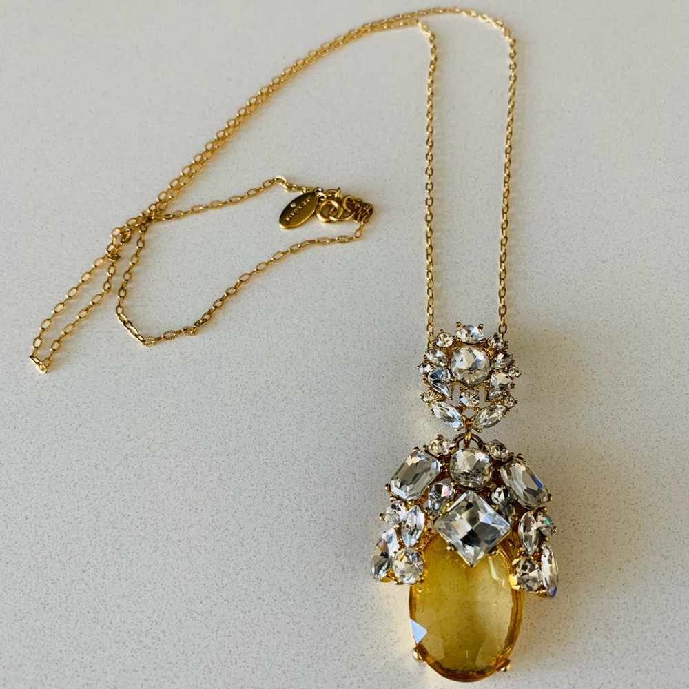 Ann Taylor Crystal Drop Pendant Necklace